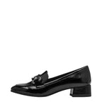 Women's Tamaris 1-24316-43 Trotteur Patent Loafer Shoes K 15 - Black
