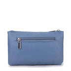 Women's Long & Son Medium Clutch, Wristlet, Shoulder, Cross-Body Bag with Additional Straps 23353 - Light Blue