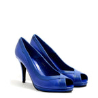 Women's EYE Peep-Toe High Heel Court Shoes F 112 - Royal Blue