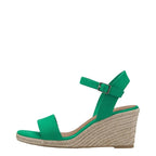 Women's Tamaris 1-28300-20 Vegan Espadrille Wedge Sandals - Green