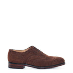 Men's Loake Buckingham Polo Suede Brogue Shoes - Brown Suede
