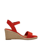 Women's Tamaris 1-28300-20 Vegan Espadrille Wedge Sandals - Orange