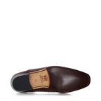 Men's VITELO Woven Cuban Heel Slip-On Leather Shoes M 33 - Burgundy Patent