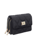 Women's BESSIE Small Quilted Flap Over Cross Body Bags BJ6001 - Black