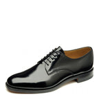 Men's Loake 205B Plain Tie Polished Leather Shoes - Black
