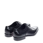 Men's John White Guildhall Capped Oxford Leather Shoes - Black