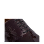 Men's Vitelo Patent Leather Derby Lace-Up Shoes 6353 PC 15 - Burgundy