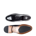Men's John White Pembroke Derby Leather Shoes - Black