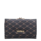 Women's Bessie Small Logo Print Clasp Wallets BP1359 - Black