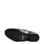 Women's VITELO Smart Monk Brogue and Fringe Polished Leather Shoes F 63 - Black