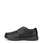 Boy's U.S BRASS B881A Stubby 4 Eyelet Lace up School Shoes - Black