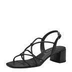 Women's Tamaris 1-28236-42 Vegan Block Heeled Strappy Sandals - Black