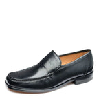 Men's Loake Siena Nappa Leather Moccasin Shoes - Black