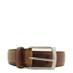 Men's Loake Henry Leather Belts - Mahogany size 38"