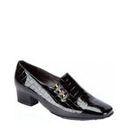 Women's ARA Graz 41806 Croc Moccasin Shoes Ara 34 - Black Patent