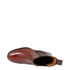 Men's John White Polished Leather Chelsea Boots - Tan