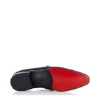 Men's VITELO Smart Leather Print Slip-On Shoes TS 42 A - Black