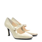 Women's EYE Mary Jane High Heel Leather Shoes H 3 - Beige