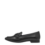 Women's Tamaris 8-84202-42 Trim Wide Comfort Fit Leather Loafer Shoes - Black