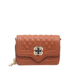 Women's BESSIE Small Quilted Flap Over Cross Body Bags BJ5663 - Tan