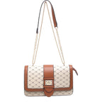 Women's BESSIE BH5081 Logo Print Shoulder & Cross Body Bags - Khaki