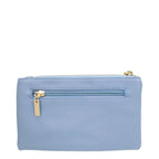 Women's Long & Son Small Clutch, Wristlet, Shoulder ,Cross-Body Bags 3141- Baby Blue