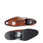 Men's John White Guildhall Capped Oxford Leather Shoes - Tan