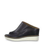 Women's Tamaris 1-27200-22 Slip-On Slide Wedge Mules - Black