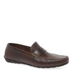 Men's LOAKE Goodwood Leather Moccasin Shoes - Brown