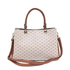 Women's BESSIE Logo Print Two Tone Tote Bags BH4726 - Khaki