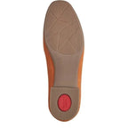 Women's Tamaris 8-84202-42 Trim Wide Comfort Fit Leather Loafer Shoes - Orange