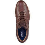 Men's Lloyd Ascot Leather Lace-Up Trainers - Brown T D Moro