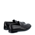 Men's John White Banff Leather Penny Loafer Shoes - Black