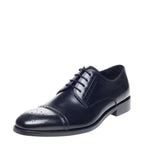 Men's JOHN WHITE Lucan Brogue Derby Leather Shoes - Black