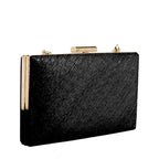 Women's BESSIE Textured Evening Clutch Bags HB1117 - Black