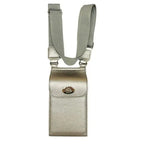 Women's Long & Son Multi Compartment Crossbody Phone Bag GZ9017 - Silver Grey
