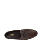 Men's LOAKE Goodwood Leather Moccasin Shoes - Brown
