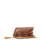 Women's Long & Son Cute Cat Long Credit Card and Purse Wallet with Tassel 12295-C - Yellow