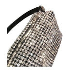 Women's Long & Son Crystal Embellished Evening Clutch Bag - D-001 Silver
