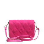 Women's BESSIE Small Quilted Flap Over Cross Body Bags BJ6001 - Fuchsia