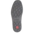 Men's IMAC M268A Twin Gusset Flat Leather Slip On Shoes - Black