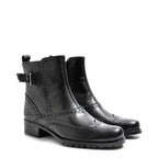 Women's VITELO Brogue Calf Leather Ankle Boots K 5 - Black