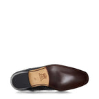 Men's VITELO Woven Cuban Heel Slip-On Leather Shoes M 33 - Black Patent