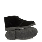 Men's ROAMERS Leather Suede Desert Boots - Black