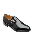 Men's Loake Paisley Classic Monk Polished Leather Shoes - Black