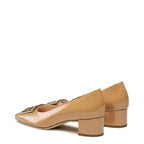 Women's HÖGL Delila 0-174024 Pump Court Shoes HO 74 - Toffee Patent