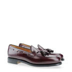 Men's Berwick 1707 8491-K1 Tasselled Leather Moccasin Shoes M 42 - Burgundy