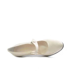 Women's EYE Mary Jane High Heel Leather Shoes H 3 - Beige