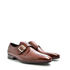 Men's VITELO Classic Monk Leather Shoes M 47 - Brown