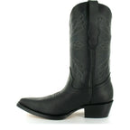 Women's Grinders Dallas Classic Leather Mid-Calf Cowboy Western Boots - Black